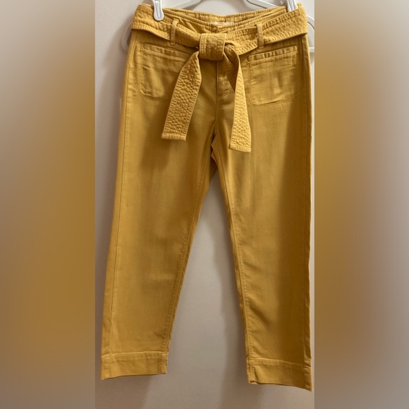 LOFT‎ Petite Pants Cropped Petite Pants High Waist Belted Pants - Picture 3 of 15